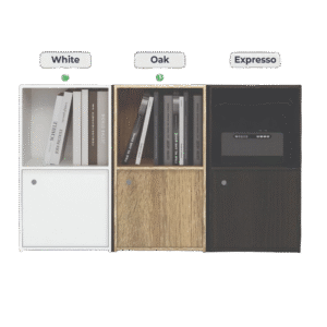 2 Tier Bookshelf with 1 Door