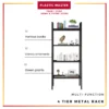 4 Tier Metal Bookshelf Slanted Bookshelf Multi Function Storage Multifunctional Rack