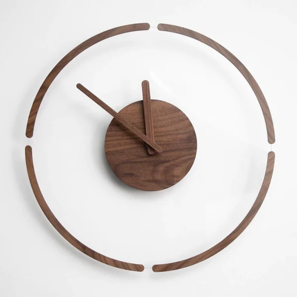 Aesthetic Wooden Clock Modern Silent Digital