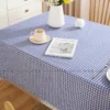 Cotton Linen Tablecloth Plaid Kindergarten Waterproof